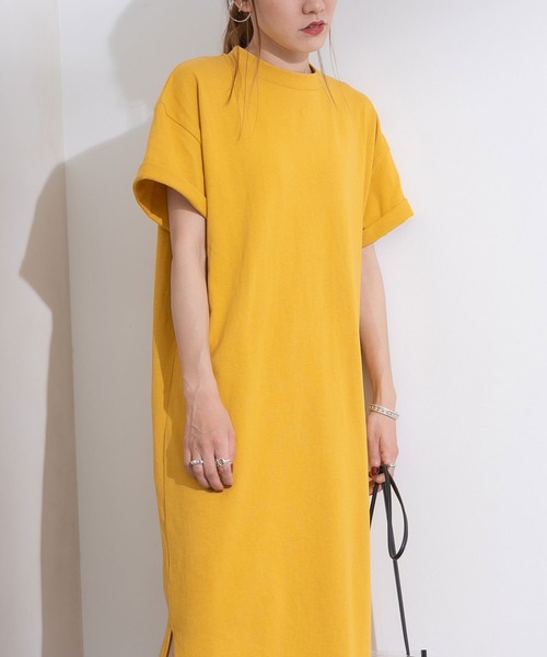 bohmal（ボマール）の「Tシャツチュニックワンピース（ワンピース・レディース・ホワイト/ブラック/マスタード/ベビーピンク・FREE）」の21枚目の写真