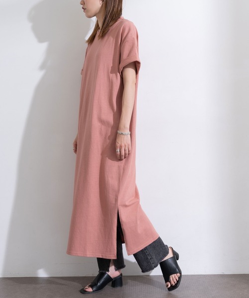 bohmal（ボマール）の「Tシャツチュニックワンピース（ワンピース・レディース・ホワイト/ブラック/マスタード/ベビーピンク・FREE）」の11枚目の写真