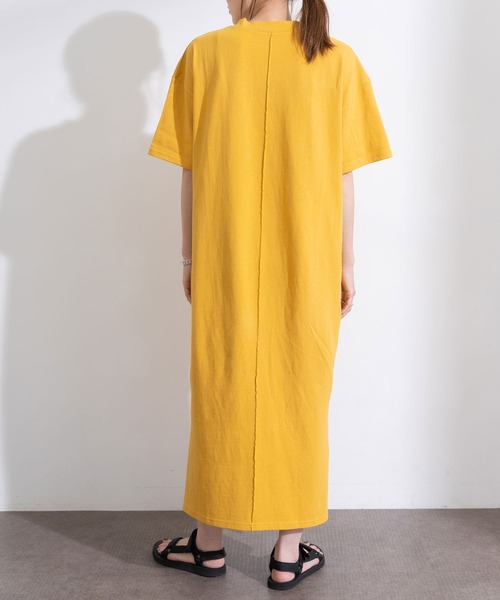 bohmal（ボマール）の「Tシャツチュニックワンピース（ワンピース・レディース・ホワイト/ブラック/マスタード/ベビーピンク・FREE）」の14枚目の写真