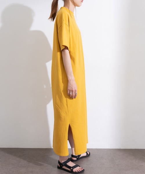 bohmal（ボマール）の「Tシャツチュニックワンピース（ワンピース・レディース・ホワイト/ブラック/マスタード/ベビーピンク・FREE）」の22枚目の写真