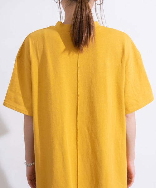 bohmal（ボマール）の「Tシャツチュニックワンピース（ワンピース・レディース・ホワイト/ブラック/マスタード/ベビーピンク・FREE）」の19枚目の写真