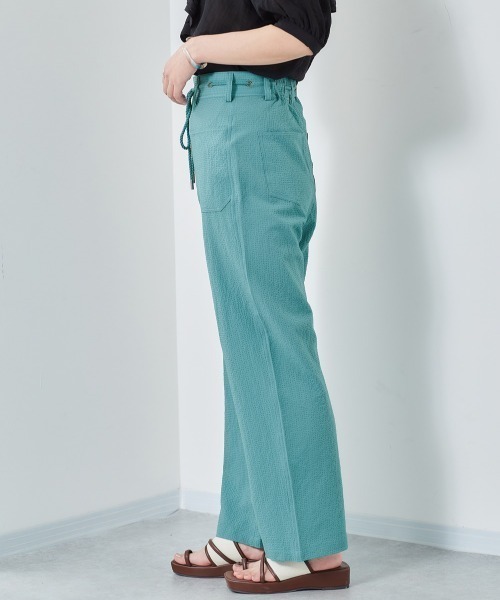 cepo（セポ）の「リサイクルサッカー　イージートラウザー（その他パンツ・レディース・ブラック/ブラック系1/ブルー・S/M）」の7枚目の写真