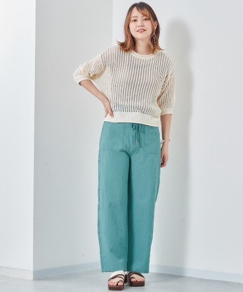 cepo（セポ）の「リサイクルサッカー　イージートラウザー（その他パンツ・レディース・ブラック/ブラック系1/ブルー・S/M）」の9枚目の写真