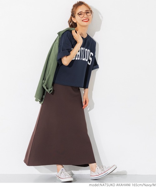 coca（coca）（コカ）の「ヘビーウェイトクロップドカレッジTee（Tシャツ/カットソー・レディース・ホワイト/ブラック/ネイビー/グレー系その他・M/L）」の6枚目の写真