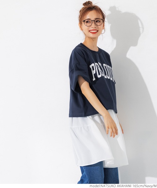 coca（coca）（コカ）の「ヘビーウェイトクロップドカレッジTee（Tシャツ/カットソー・レディース・ホワイト/ブラック/ネイビー/グレー系その他・M/L）」の9枚目の写真