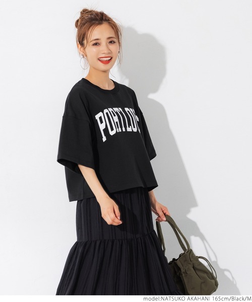 coca（coca）（コカ）の「ヘビーウェイトクロップドカレッジTee（Tシャツ/カットソー・レディース・ホワイト/ブラック/ネイビー/グレー系その他・M/L）」の11枚目の写真