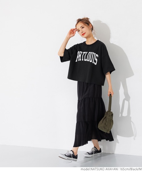 coca（coca）（コカ）の「ヘビーウェイトクロップドカレッジTee（Tシャツ/カットソー・レディース・ホワイト/ブラック/ネイビー/グレー系その他・M/L）」の12枚目の写真