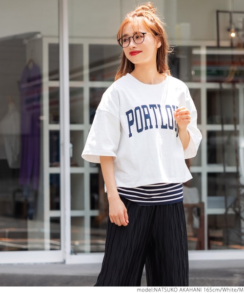 coca（coca）（コカ）の「ヘビーウェイトクロップドカレッジTee（Tシャツ/カットソー・レディース・ホワイト/ブラック/ネイビー/グレー系その他・M/L）」の14枚目の写真