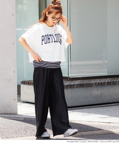 coca（coca）（コカ）の「ヘビーウェイトクロップドカレッジTee（Tシャツ/カットソー・レディース・ホワイト/ブラック/ネイビー/グレー系その他・M/L）」の15枚目の写真