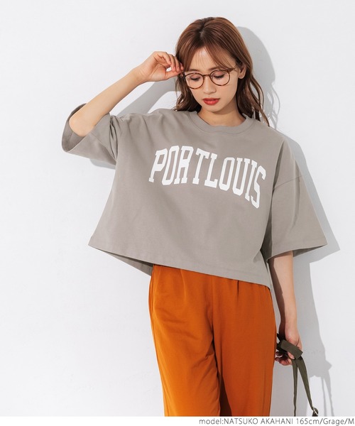 coca（coca）（コカ）の「ヘビーウェイトクロップドカレッジTee（Tシャツ/カットソー・レディース・ホワイト/ブラック/ネイビー/グレー系その他・M/L）」の20枚目の写真