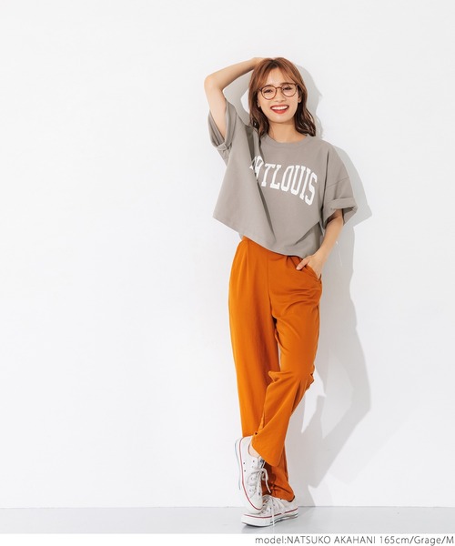 coca（coca）（コカ）の「ヘビーウェイトクロップドカレッジTee（Tシャツ/カットソー・レディース・ホワイト/ブラック/ネイビー/グレー系その他・M/L）」の21枚目の写真