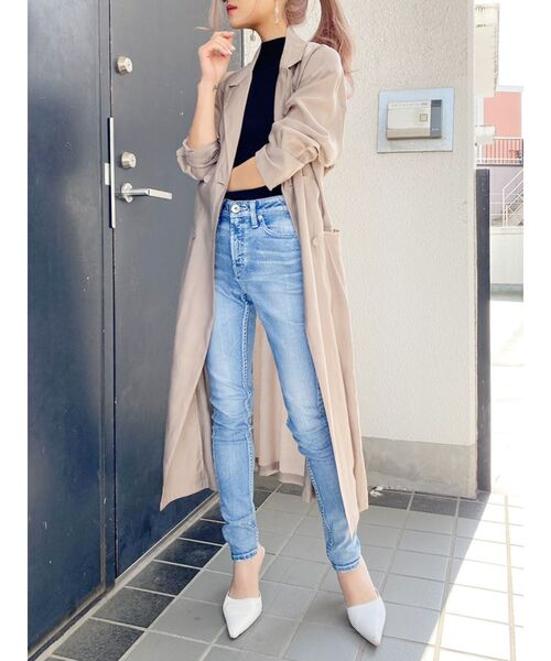 GYDA（ジェイダ）の「ミドルウエスト SHAPELYスキニーデニムパンツ（デニムパンツ・レディース・ブルー/ライトブルー/スカイブルー・X-SMALL/SMALL/MEDIUM）」の15枚目の写真