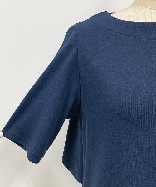 PICCIN（ピッチン）の「バックペプラムカットソー（Tシャツ/カットソー・レディース・グレー/ネイビー/ベージュ・M）」の7枚目の写真