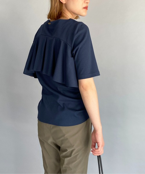 PICCIN（ピッチン）の「バックペプラムカットソー（Tシャツ/カットソー・レディース・グレー/ネイビー/ベージュ・M）」の5枚目の写真