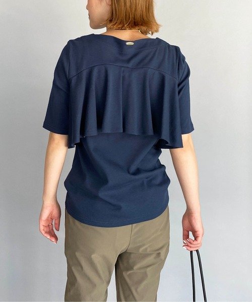 PICCIN（ピッチン）の「バックペプラムカットソー（Tシャツ/カットソー・レディース・グレー/ネイビー/ベージュ・M）」の13枚目の写真
