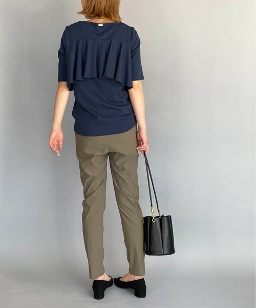 PICCIN（ピッチン）の「バックペプラムカットソー（Tシャツ/カットソー・レディース・グレー/ネイビー/ベージュ・M）」の21枚目の写真