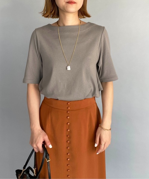 PICCIN（ピッチン）の「バックペプラムカットソー（Tシャツ/カットソー・レディース・グレー/ネイビー/ベージュ・M）」の16枚目の写真