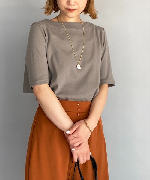 PICCIN（ピッチン）の「バックペプラムカットソー（Tシャツ/カットソー・レディース・グレー/ネイビー/ベージュ・M）」の12枚目の写真