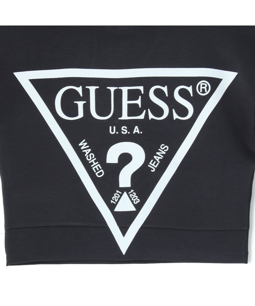 Guess（ゲス）の「Eco Triangle Logo Hooded Parka（パーカー・レディース・ライトブルー/ベージュ/オフホワイト/ピンク/ブラック・SMALL/MEDIUM/LARGE/X-SMALL）」の7枚目の写真