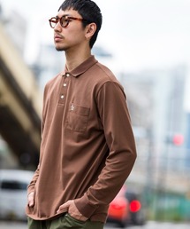 Munsingwear Grand-Slam | 60年代アクションフリーガセット付き長袖ポロシャツ(ポロシャツ)