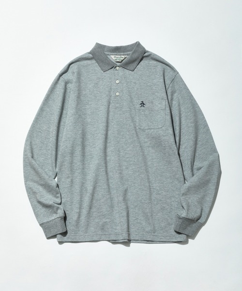 Munsingwear Grand-Slam（マンシングウェア　グランドスラム）の「60年代アクションフリーガセット付き長袖ポロシャツ（ポロシャツ・メンズ・ホワイト/グレー/ブラウン/ネイビー・S/M/L/XL）」の3枚目の写真