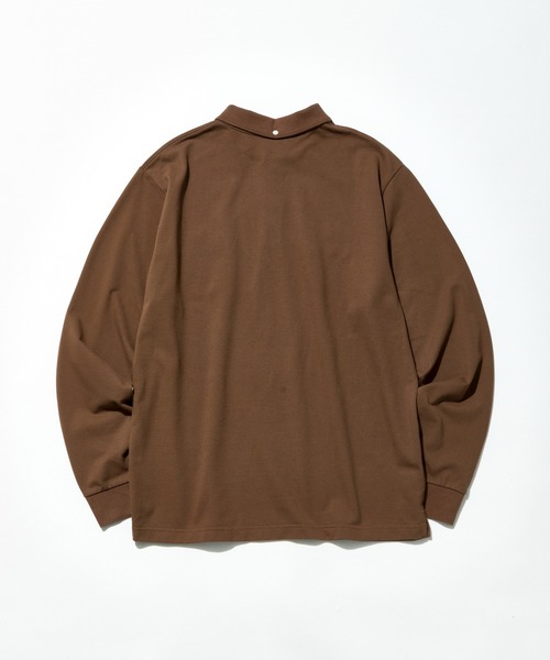 Munsingwear Grand-Slam（マンシングウェア　グランドスラム）の「60年代アクションフリーガセット付き長袖ポロシャツ（ポロシャツ・メンズ・ホワイト/グレー/ブラウン/ネイビー・S/M/L/XL）」の15枚目の写真
