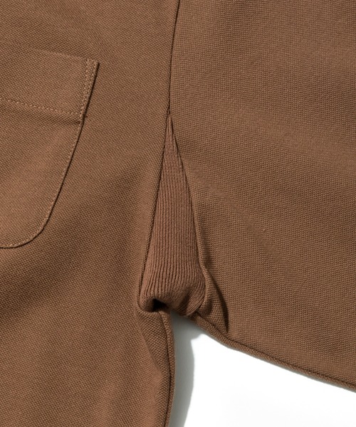 Munsingwear Grand-Slam（マンシングウェア　グランドスラム）の「60年代アクションフリーガセット付き長袖ポロシャツ（ポロシャツ・メンズ・ホワイト/グレー/ブラウン/ネイビー・S/M/L/XL）」の20枚目の写真