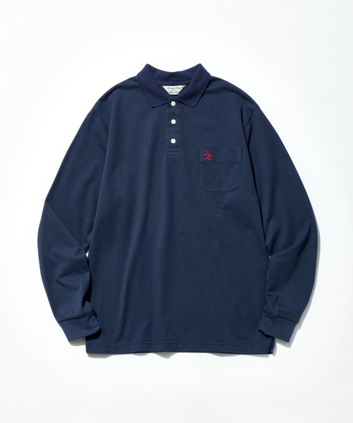 Munsingwear Grand-Slam（マンシングウェア　グランドスラム）の「60年代アクションフリーガセット付き長袖ポロシャツ（ポロシャツ・メンズ・ホワイト/グレー/ブラウン/ネイビー・S/M/L/XL）」の14枚目の写真
