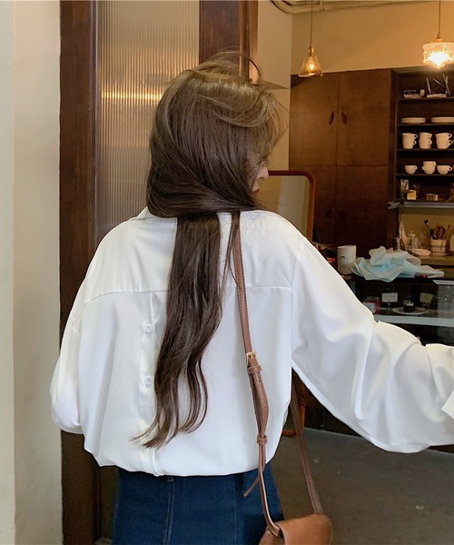 LOPASS(ロパス)の「長袖シャツ(シャツ/ブラウス・レディース・ホワイト・S/M/L)」の14枚目の写真