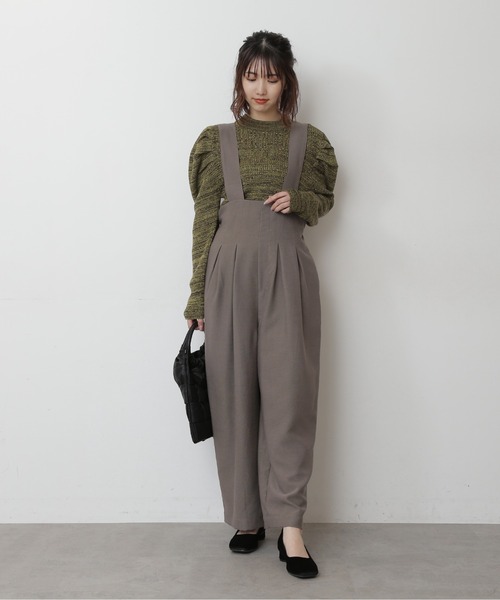 FREE'S MART（フリーズマート）の「◆ワイドストラップサロペット（サロペット/オーバーオール・レディース・ブラック/ブラウン/ピンク・FREE）」の9枚目の写真