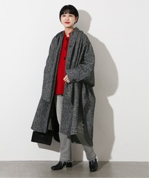 ヘリンボンデザインワイドコート◇を使った人気ファッション