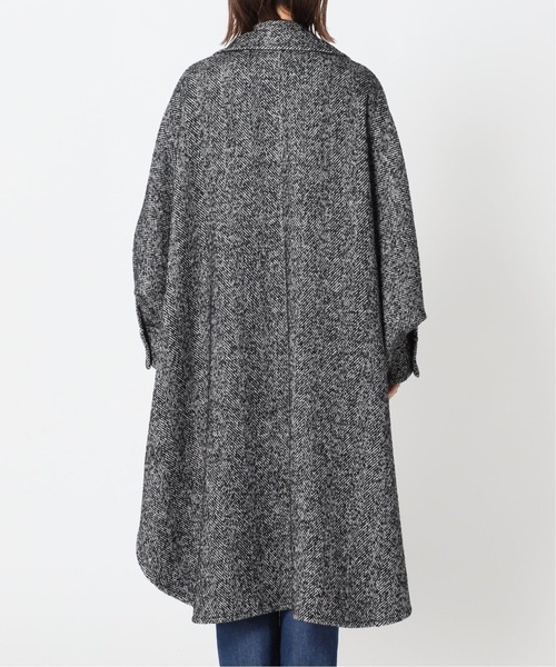 最終価格　ジャーナルスタンダード　シルク混ヘリンボンデザインワイドコート 最終価格ジャーナルスタンダードシルク混ヘリンボンデザインワイドコート