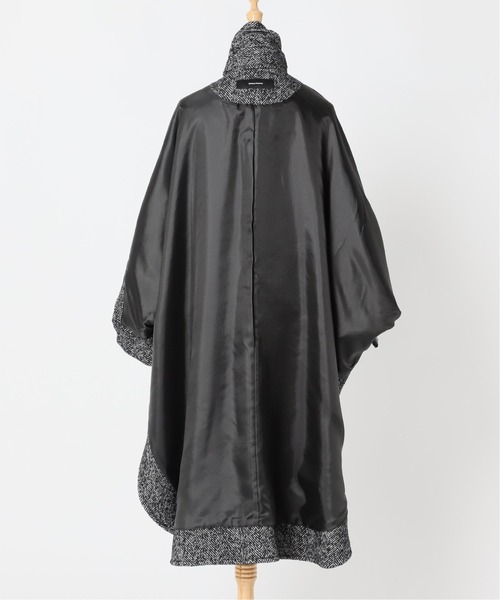 最終価格ジャーナルスタンダードシルク混ヘリンボンデザインワイドコート