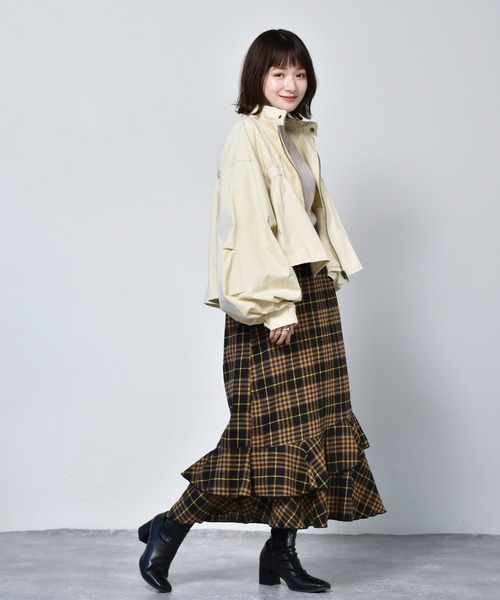 RETRO GIRL（レトロガール）の「ショートミリタリーBZ（ミリタリージャケット・レディース・ブラウン/グリーン/アイボリー・FREE）」の21枚目の写真