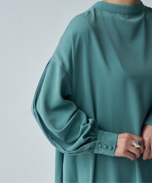 SETUP7（セットアップセブン）の「【SETUP7】ラウンドネック3WAYルーズワンピース きれいめ　ロング丈（ワンピース・レディース・ブラック/アイボリー/ミント/ホワイト/ネイビー/ブラック系その他2/ベージュ系その他2/グレー系2/インディゴブルー/ベージュ/グレー/オレンジ/サックスブルー/ブラウン系その他2/レッド系その他・FREE）」の16枚目の写真