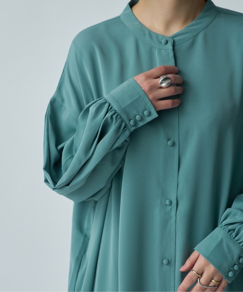 SETUP7（セットアップセブン）の「【SETUP7】ラウンドネック3WAYルーズワンピース きれいめ　ロング丈（ワンピース・レディース・ブラック/アイボリー/ミント/ホワイト/ネイビー/ブラック系その他2/ベージュ系その他2/グレー系2/インディゴブルー/ベージュ/グレー/オレンジ/サックスブルー/ブラウン系その他2/レッド系その他・FREE）」の18枚目の写真