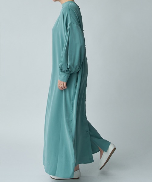 SETUP7（セットアップセブン）の「【SETUP7】ラウンドネック3WAYルーズワンピース きれいめ　ロング丈（ワンピース・レディース・ブラック/アイボリー/ミント/ホワイト/ネイビー/ブラック系その他2/ベージュ系その他2/グレー系2/インディゴブルー/ベージュ/グレー/オレンジ/サックスブルー/ブラウン系その他2/レッド系その他・FREE）」の22枚目の写真