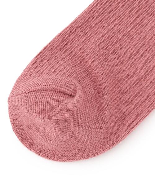 SHOO・LA・RUE（シューラルー）の「◆針抜きメロークルーソックス（ソックス/靴下・キッズ・ブラック/マスタード/ピンク系・56/59/53）」の4枚目の写真