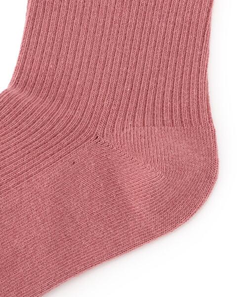 SHOO・LA・RUE（シューラルー）の「◆針抜きメロークルーソックス（ソックス/靴下・キッズ・ブラック/マスタード/ピンク系・56/59/53）」の7枚目の写真