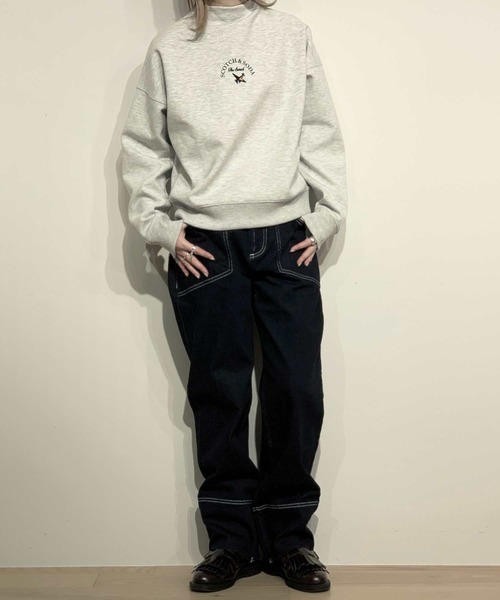 MAISON SCOTCH（メゾンスコッチ）の「モックネックスウェット【164246】（スウェット・レディース・ライトグレー・X-SMALL/SMALL）」の4枚目の写真