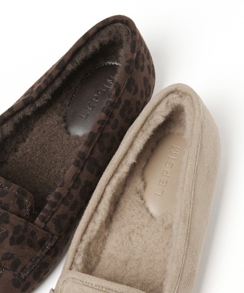 LEPSIM（レプシィム）の「ボアソフトローファー　236251（ローファー・レディース・ブラック/レオパード/グレイッシュベージュ・SMALL/MEDIUM/LARGE）」の15枚目の写真