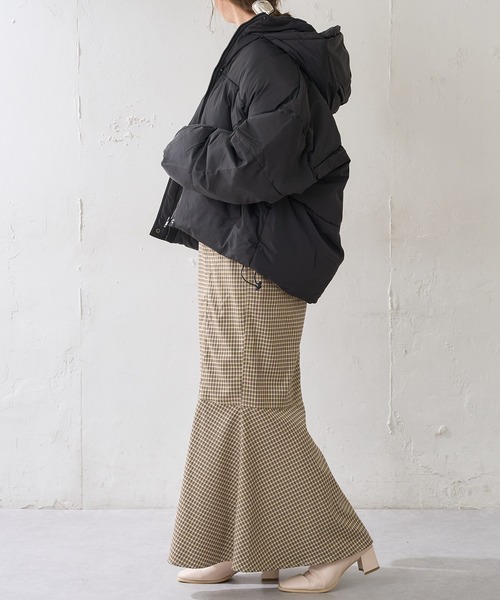 DISCOAT(ディスコート)の「【WEB限定】ボリュームフェイクダウン(ブルゾン・レディース・ブラック/アイボリー/モカ・FREE)」の8枚目の写真