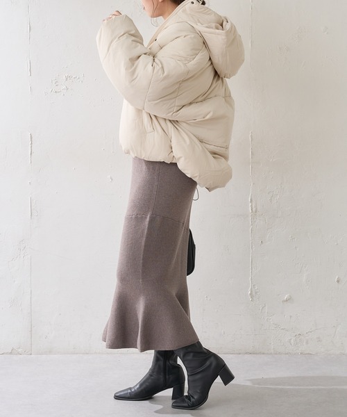 DISCOAT(ディスコート)の「【WEB限定】ボリュームフェイクダウン(ブルゾン・レディース・ブラック/アイボリー/モカ・FREE)」の9枚目の写真