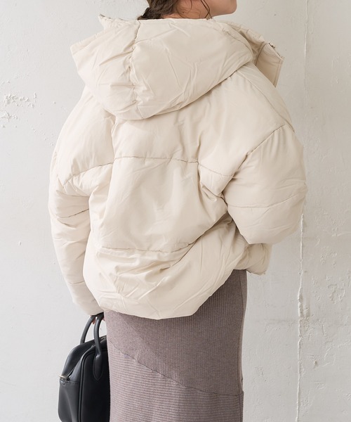 DISCOAT(ディスコート)の「【WEB限定】ボリュームフェイクダウン(ブルゾン・レディース・ブラック/アイボリー/モカ・FREE)」の13枚目の写真
