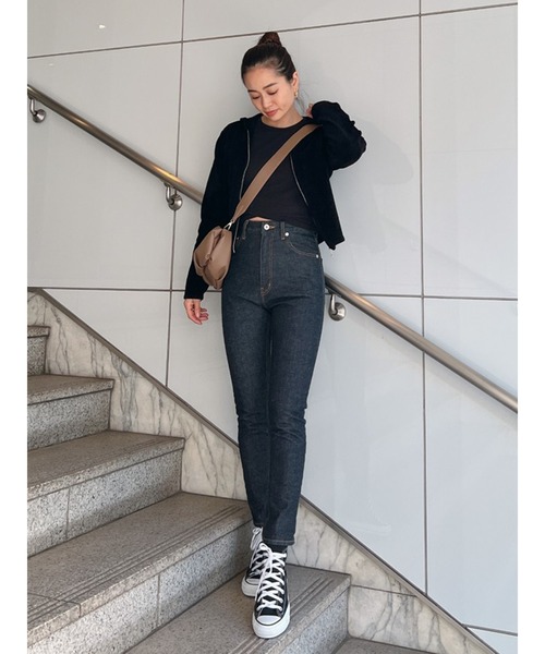 Vicente（ヴィセンテ）の「Fluffy short hoodie（パーカー・レディース・ブラック/グレー・FREE）」の16枚目の写真