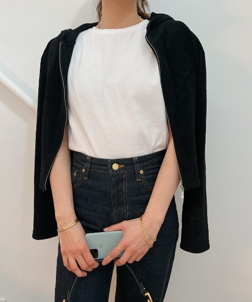 Vicente（ヴィセンテ）の「Fluffy short hoodie（パーカー・レディース・ブラック/グレー・FREE）」の20枚目の写真