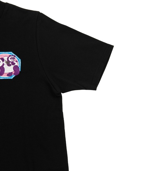 PUNYUS（プニュズ）の「パンダ刺繍Ｔシャツ（Tシャツ/カットソー・レディース・ブラック/ホワイト/ライトパープル・2/1/4/3）」の7枚目の写真