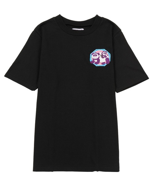 PUNYUS（プニュズ）の「パンダ刺繍Ｔシャツ（Tシャツ/カットソー・レディース・ブラック/ホワイト/ライトパープル・2/1/4/3）」の9枚目の写真