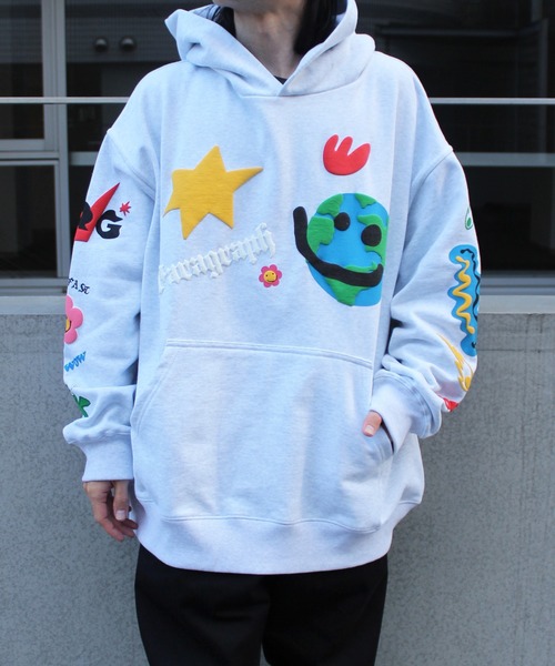 【Paragraph】パラグラフ スターシティーフーディー ロゴ プルオーバーパーカー STAR CITY HOOD NO.016