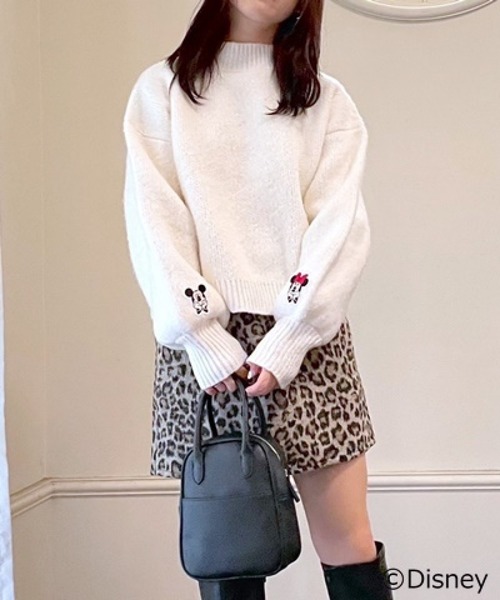 Heather（ヘザー）の「Disney/21AWニットプルオーバー　255762（ニット/セーター・レディース・ブラック/オフホワイト/ブラック系その他・FREE）」の5枚目の写真